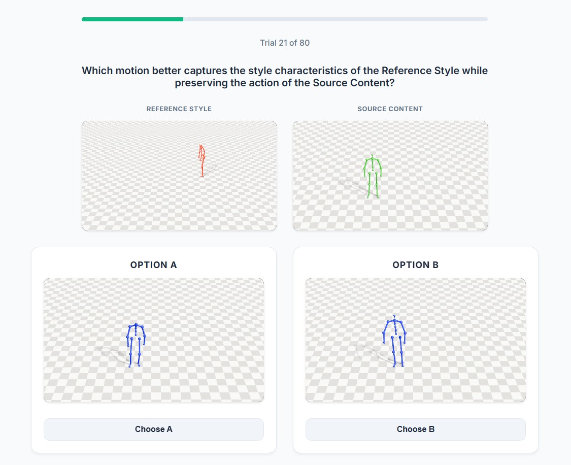 User Study Interface Screenshot
